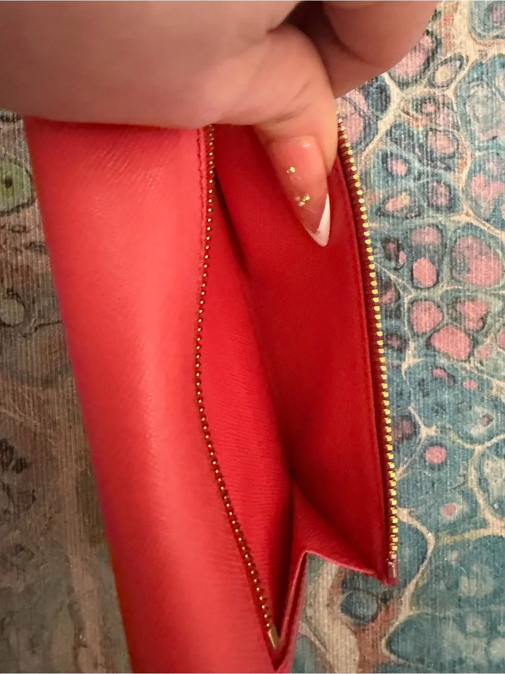 Prada saffiano leather wallet pink and beige - Picture 3 of 16